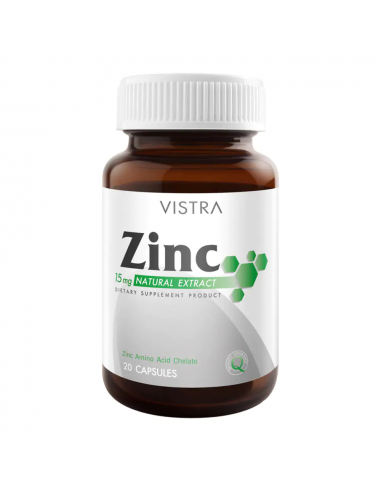 Vistra Zinc 15MG Natural Extract 20 Caps - 1
