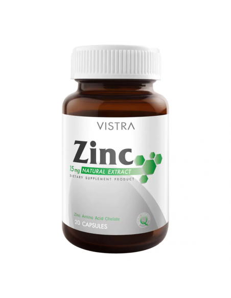 Vistra Zinc 15MG Natural Extract 20 Caps - 1