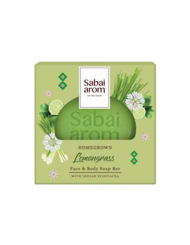 Sabai-arom Homegrown Lemongrass Face & Body Soap Bar 100g - 1