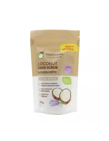 Tropicana Coconut Fiber Scrub For Face And Body 50g - 1
