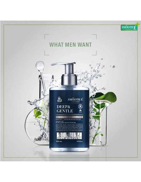 Smooth E Men Liquid Facial Cleanser what men want