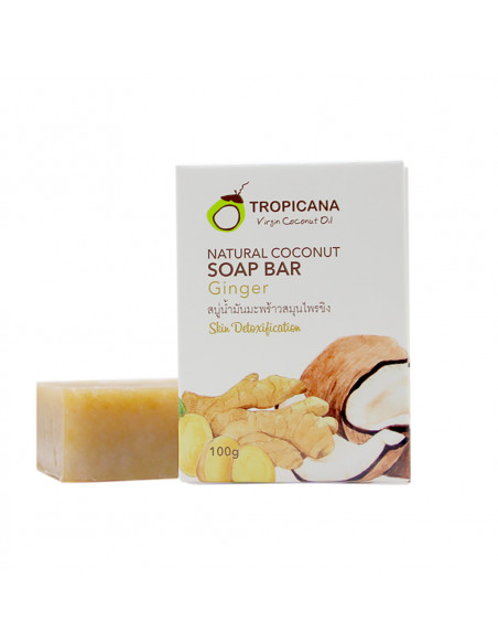 Tropicana Coconut Oil Soap Bar Ginger Extract 100g