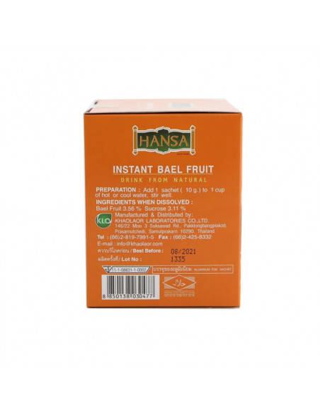 Khaolaor Bael Fruit Instant Drink Mix back