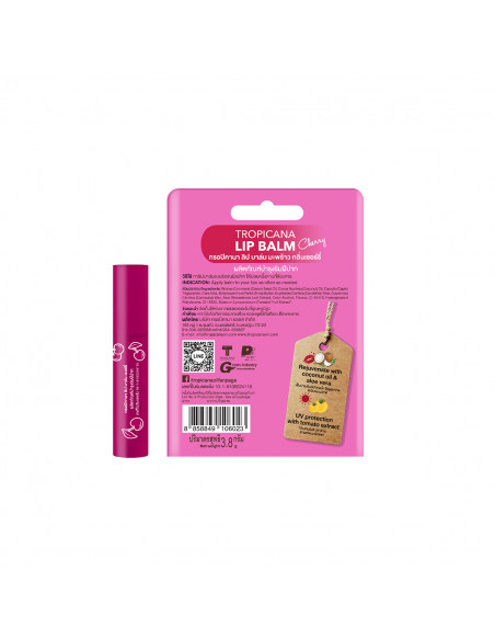 Tropicana Coconut Oil Treatment Lip Stick Cherry back