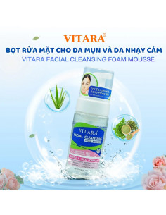 Vitara Facial Cleansing Foam Mousse 100 ml - 1 2