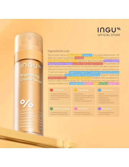 INGU Brightening Crystal Serum ingredients