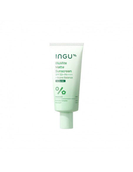 INGU BluVlite Matte Sunscreen SPF 50+ PA++++ + Biome Balance