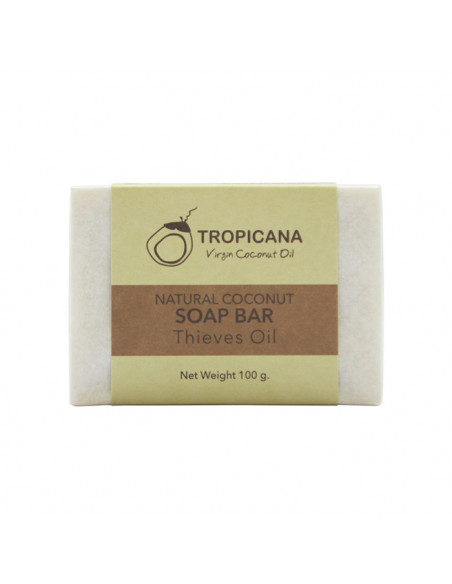 Tropicana Coconut Oil Soap Bar Thieves Oil 100g