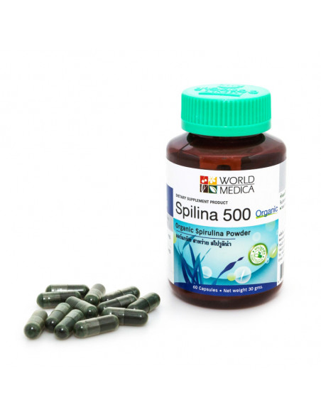 Khaolaor Spilina 500 Organic 60 Capsules - 1